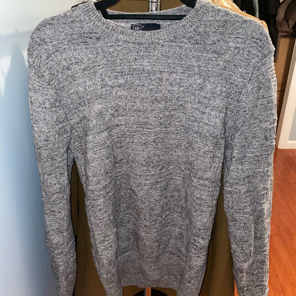 Mens gray detailed sweater
